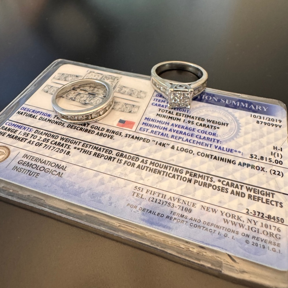 2CT Diamond Ring Set